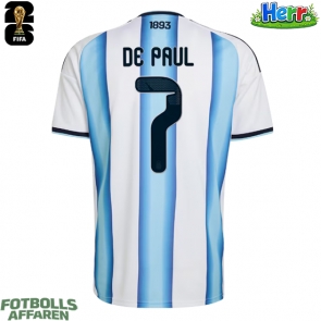 Argentina Rodrigo De Paul #7 Hemmatröja VM 2026 Kortärmad
